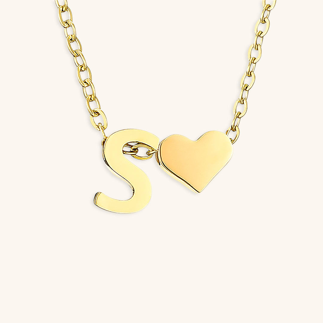 Ria Initial Letter Gold Necklace Image