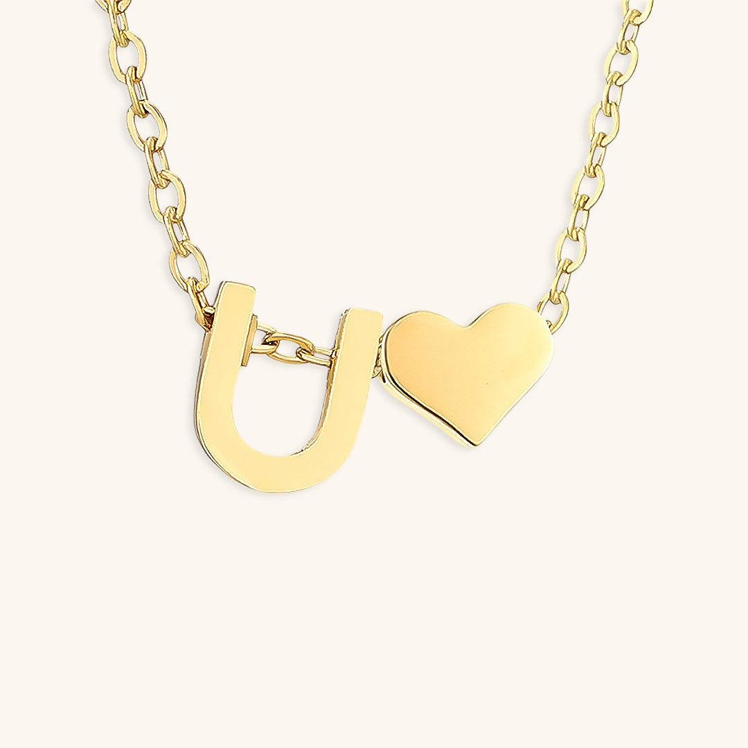 Ria Initial Letter Gold Necklace Image