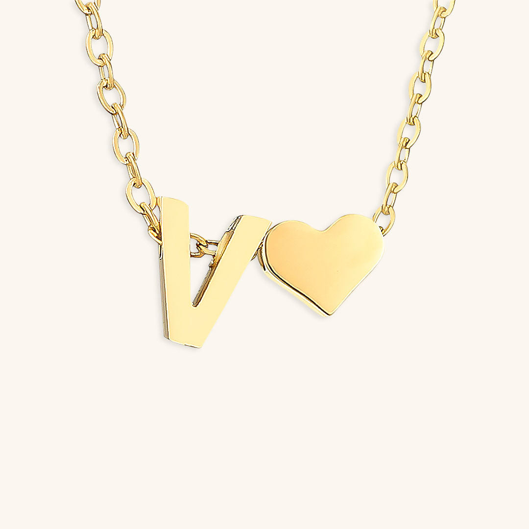 Ria Initial Letter Gold Necklace Image