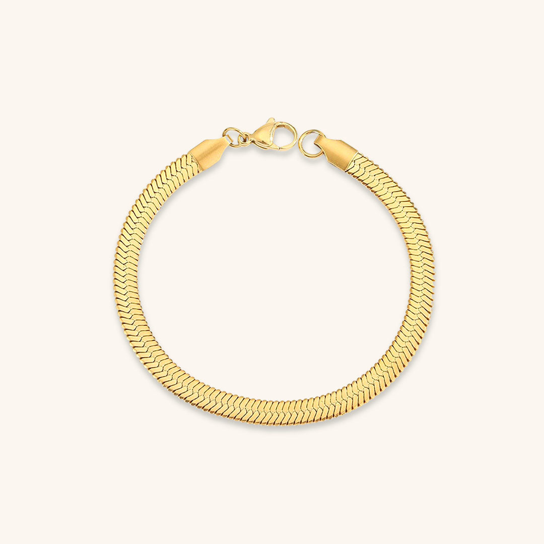 Vida Gold Herringbone Bracelet Image