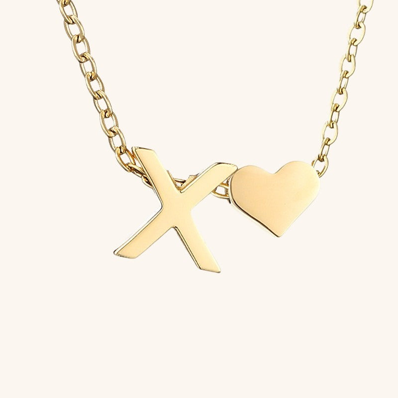 Ria Initial Letter Gold Necklace Image