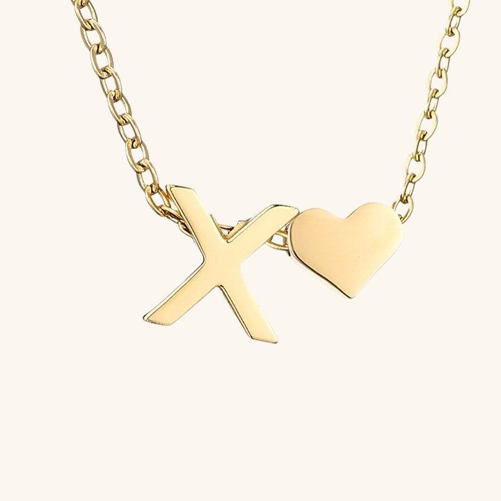 Ria Initial Letter Gold Necklace