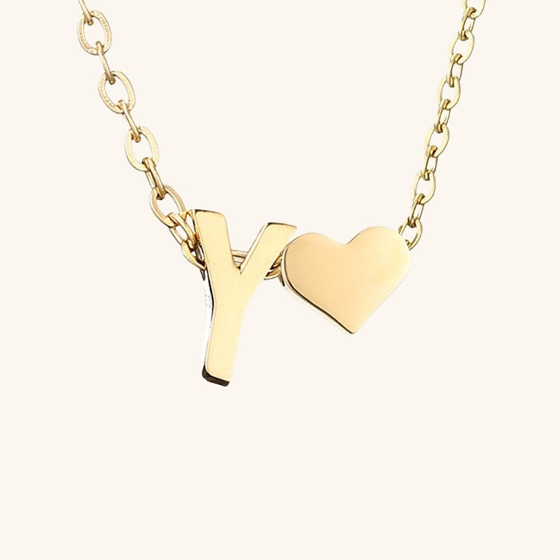 Ria Initial Letter Gold Necklace Image